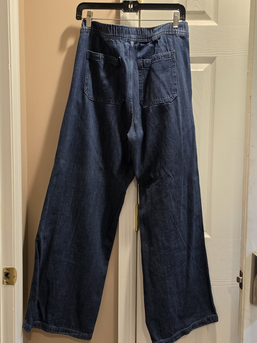 GAP Wide Leg Dark Wash Denim Utility Pants SIZE M - Picture 4 of 7